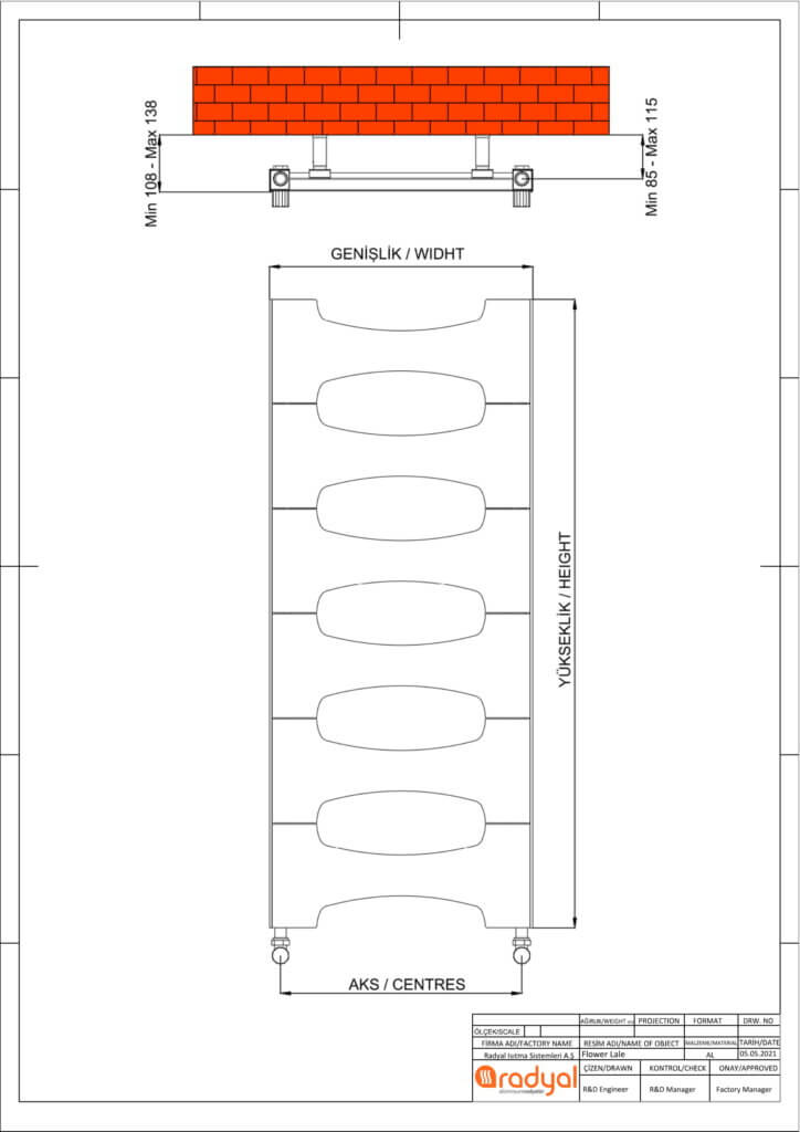 Radyal Alüminyum Havlupan | FLOWER-LALE-Model-1-724x1024- Teknik Çizim