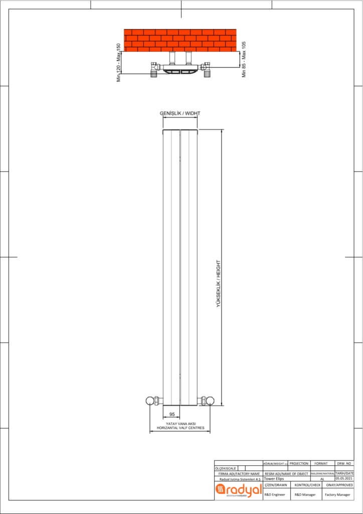 Radyal Alüminyum Havlupan | TOWER-ELIPS-KATALOG-Teknik-Çizim