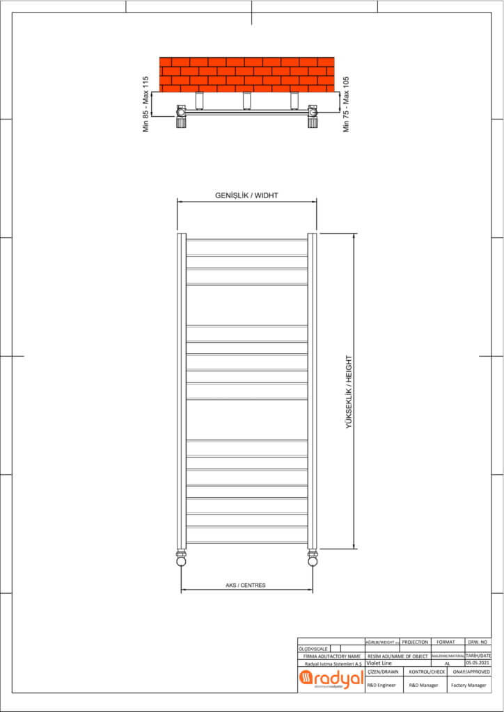 Radyal Alüminyum Havlupan | VIOLET-LINE-Teknik-Çizim